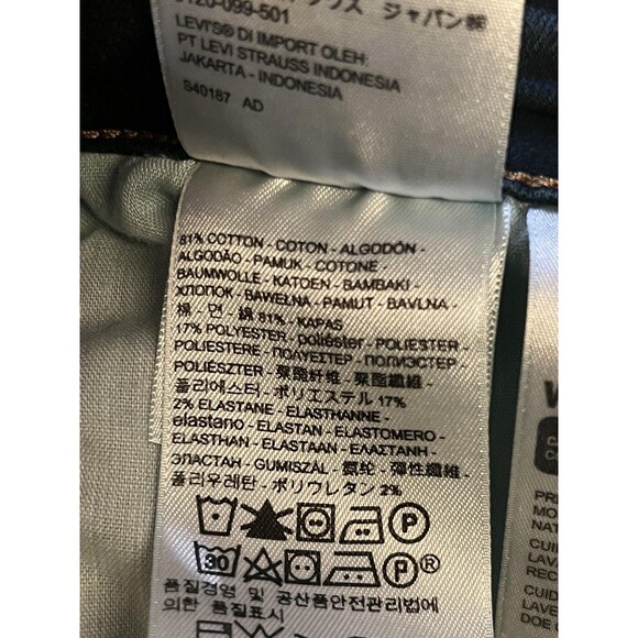 Levis 711 Skinny Jeans Womens 31 Blue Mid Rise Stretch Denim Pants Water Less - Picture 10 of 10